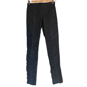 Joseph Ribkoff Black Pull On Ruched Leg Pants Size 2 | Indie Sleeze